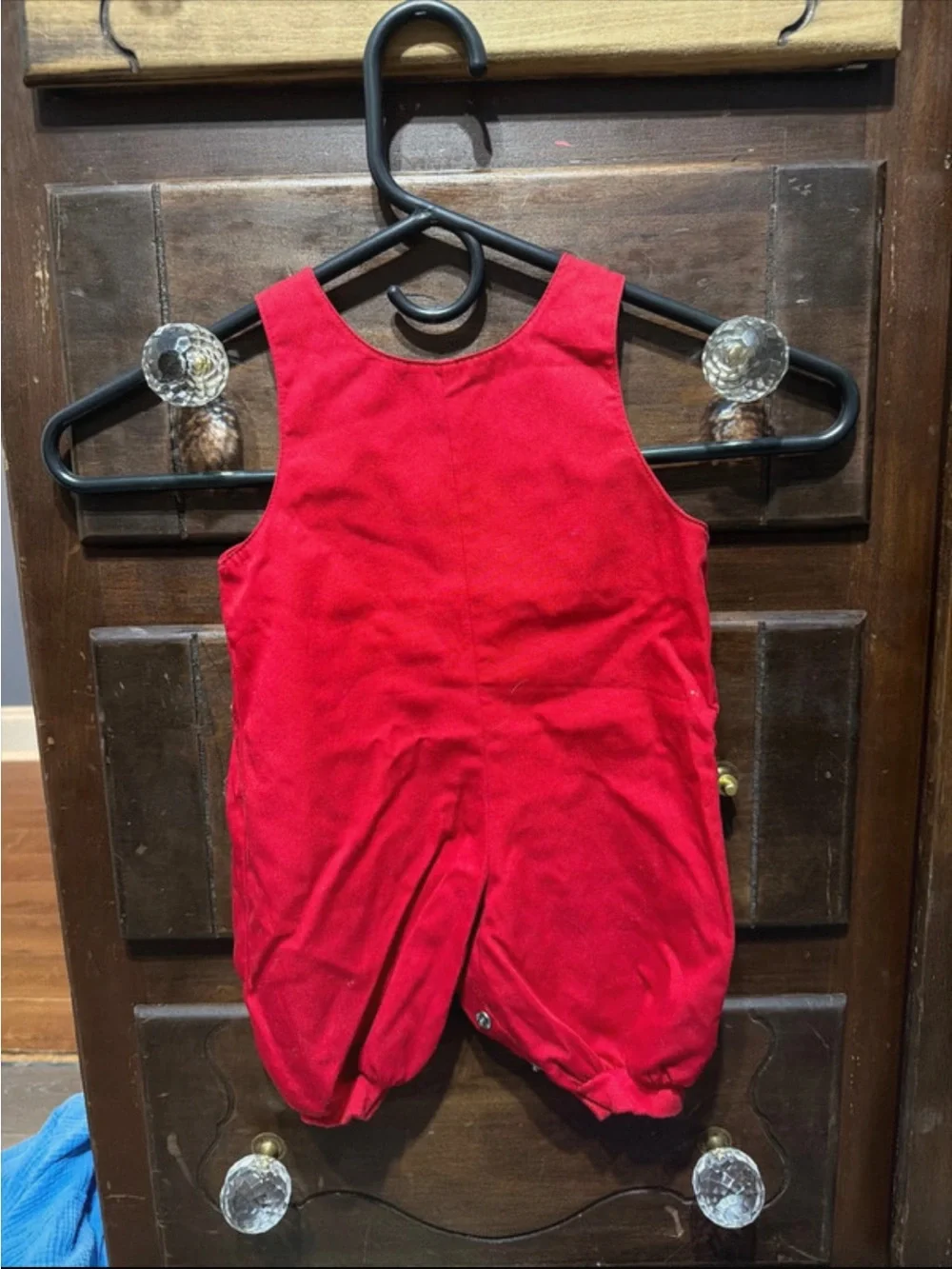 Red Baby Train Applique Romper